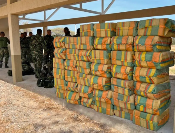Cocaína incautada en La Guajira.