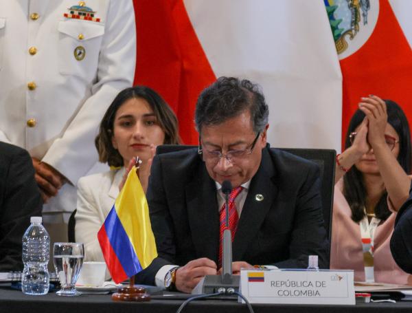 El presidente Gustavo Petro en la cumbre de la Celac.