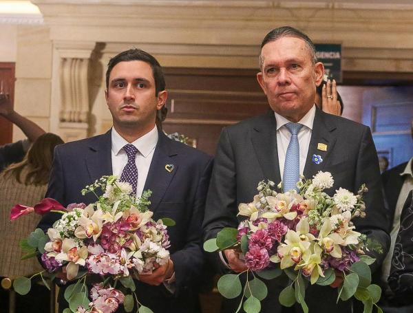 Jorge Tovar y el presidente del Senado, Efraín Cepeda.