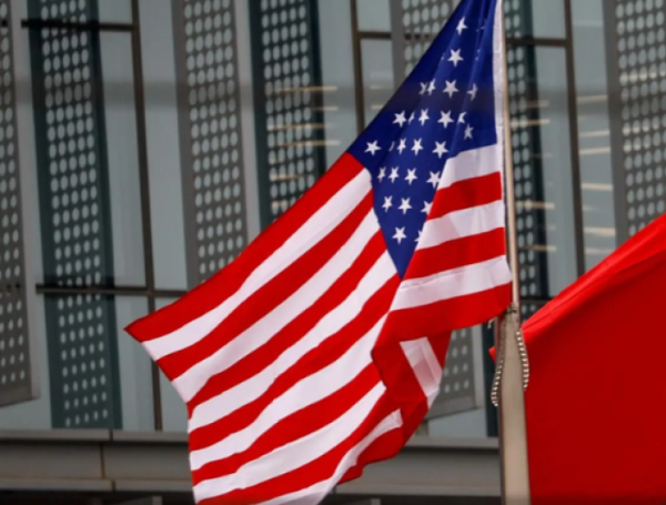 Bandera de China y Estados Unidos