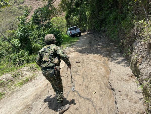 Las camionetas fueron recuperadas en la vereda Alfonso Carrillo, en Tolima.