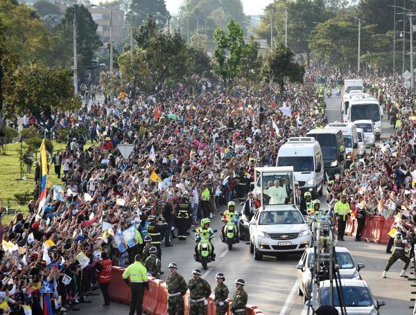 Llegada del papa Francisco a Colombia, 2017