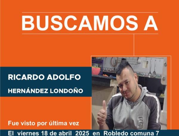 Ricardo Hernández fue reportado como desaparecido
