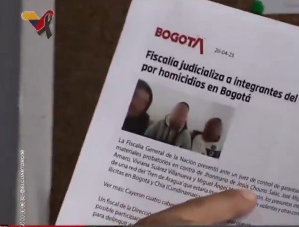 Comentario se dio por capturas del 'Tren de Aragua'.