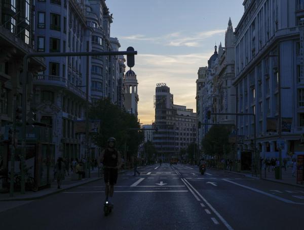  así se ve Madrid, España.