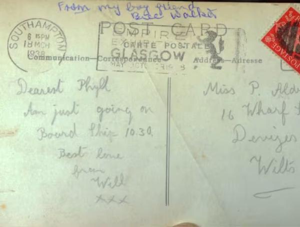 La carta que le envió Bill Walker a su enamorada