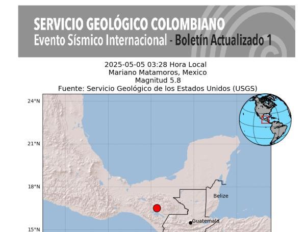 Temblor hoy