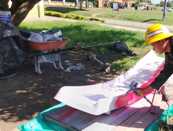 Este es el parque infantil entregado por el Ejército en El Plateado.