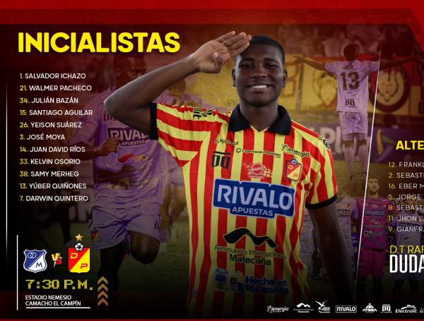 Alineación del Deportivo Pereira