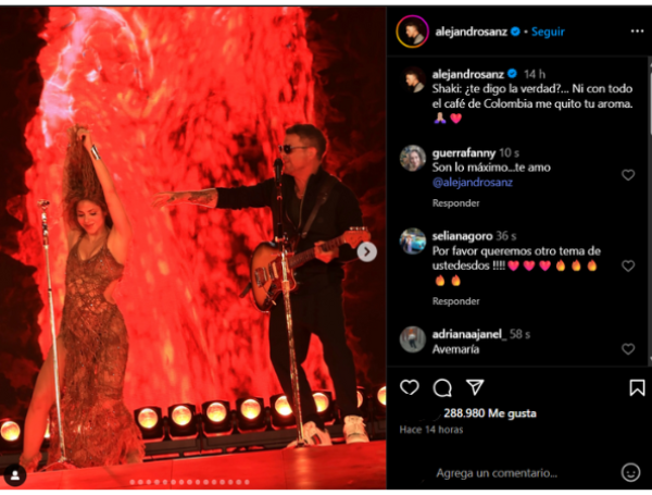 Shakira y Alejandro Sanz