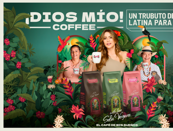La actriz y productora colombiana Sofía Vergara lanza en Colombia su marca de café Dios mío Coffee!