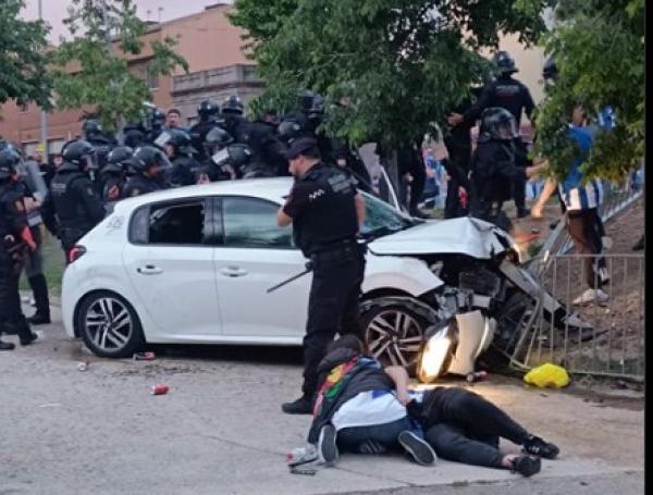 Fuerte accidente en Barcelona