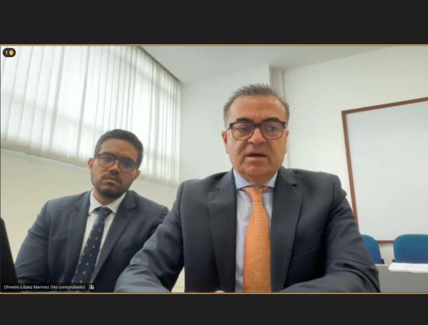 Olmedo López en audiencia.