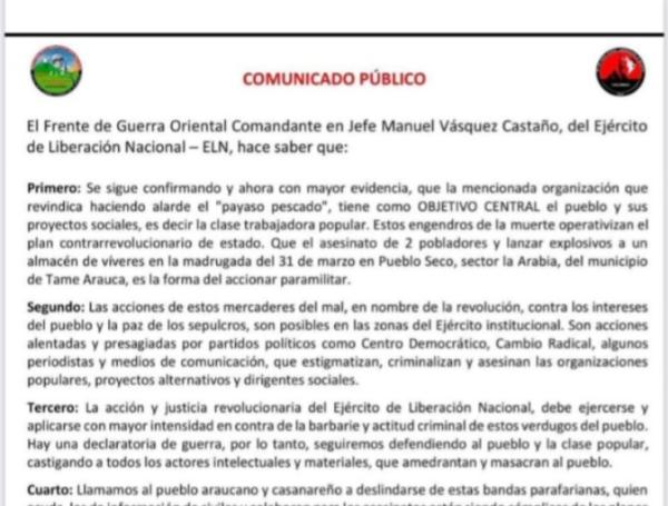 Esta fue la amenaza que recibió el 5 de abril de 2024 la representante.
