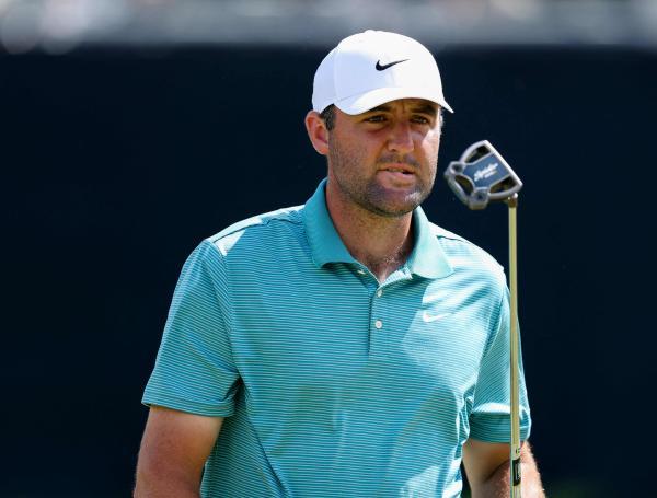 Scottie Scheffler, en la tercera ronda en el PGA Championship.