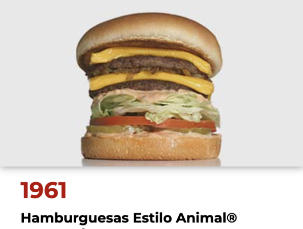 Hamburguesa Animal Style de In N Out.