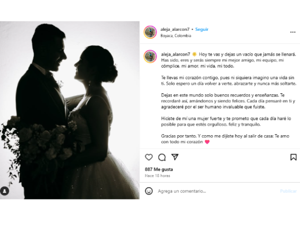Mensaje de la esposa de Jonathan Paredes.
