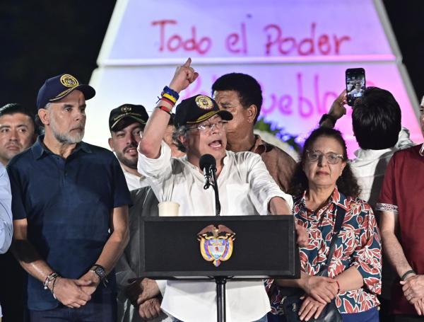 Presidente Gustavo Petro en Barranquilla este 20 de mayo.