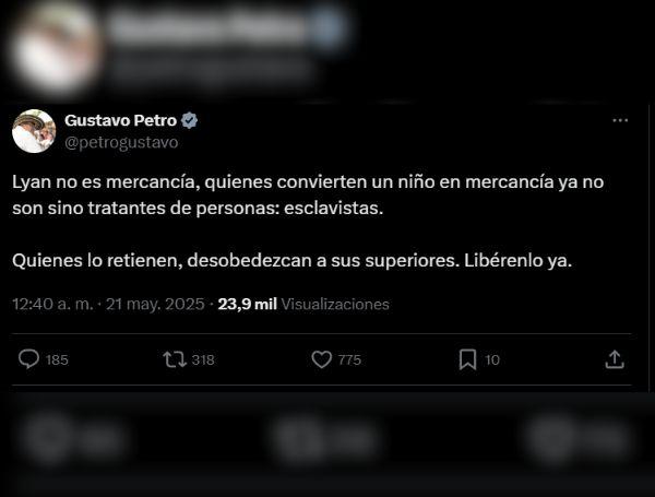 Presidente Petro sobre Lyan José Hortúa