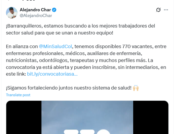 Vacantes laboral  Barranquilla.