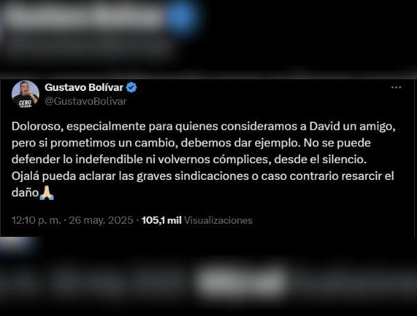 Tweet de Gustavo Bolívar
