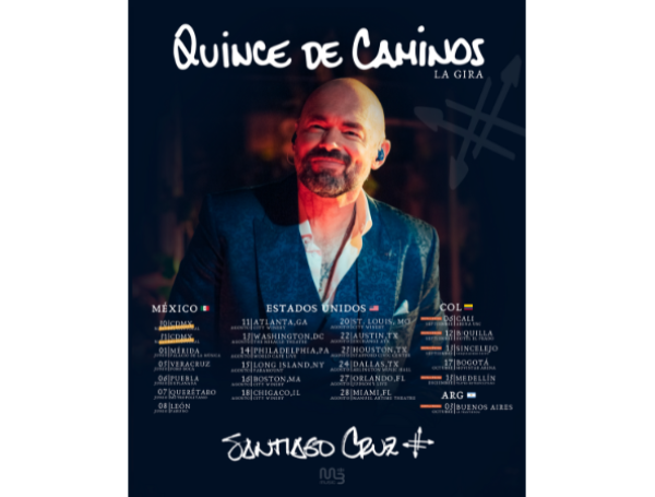 La gira Quince de Caminos incluye fechas en México, Estados Unidos, Argentina