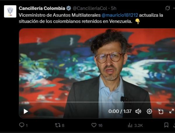 La Cancillería pedirá la libertad de algunos de los colombianos detenidos.
