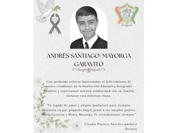 El colegio donde estudiaba el niño se pronunció.
