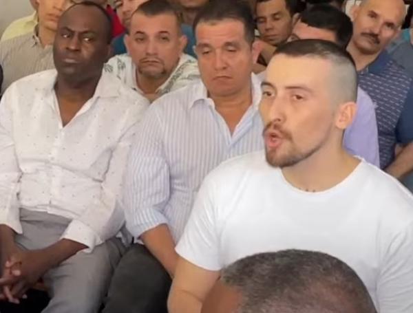 Jheyner Alberto Carmona en audiencia en Haití.