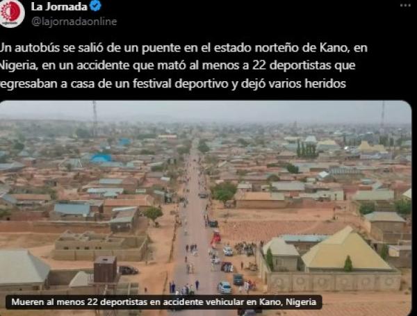 Fatal accidente de atletas en Nigeria.