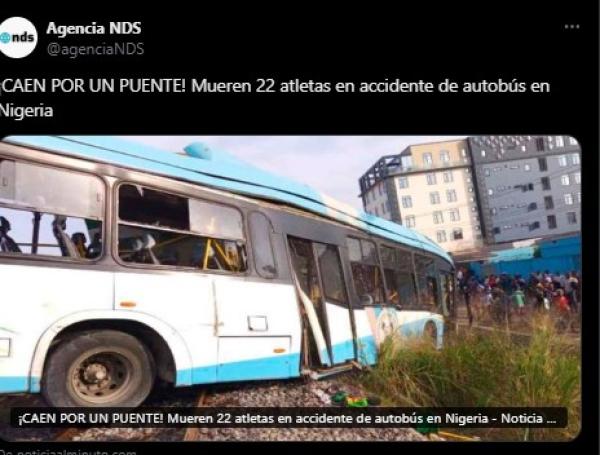 Accidente de atletas deja 22 personas fallecidas.