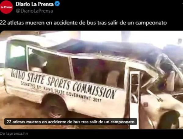 Accidente de atletas deja 22 personas fallecidas.