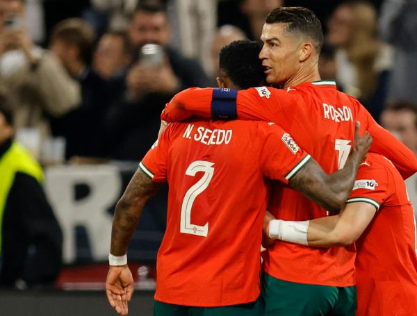 Cristiano Ronaldo, en el juego Alemania vs. Portugal