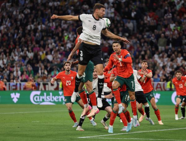 Cristiano Ronaldo, en el juego Alemania vs. Portugal
