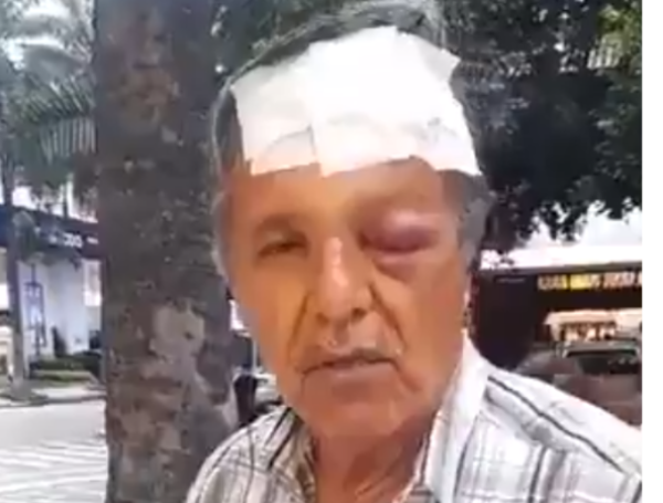 Hombre agredido por motociclista en Cali.