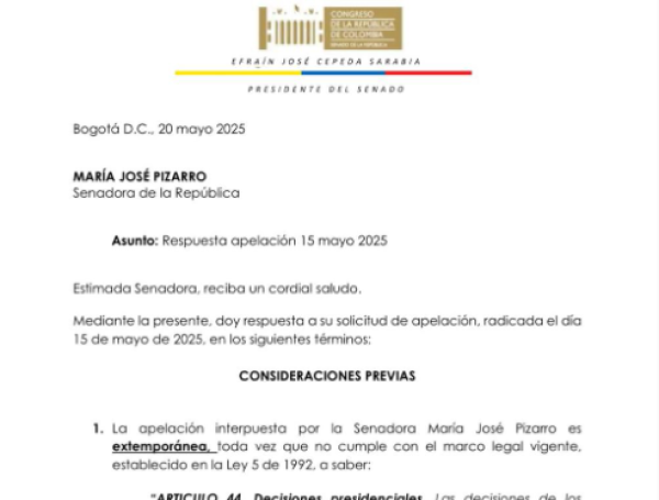 Respuesta de Efraín Cepeda a María José Pizarro sobre la consulta popular.