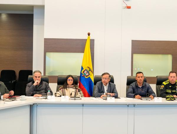 El presidente Gustavo Petro en la alocución por el atentado a Miguel Uribe.