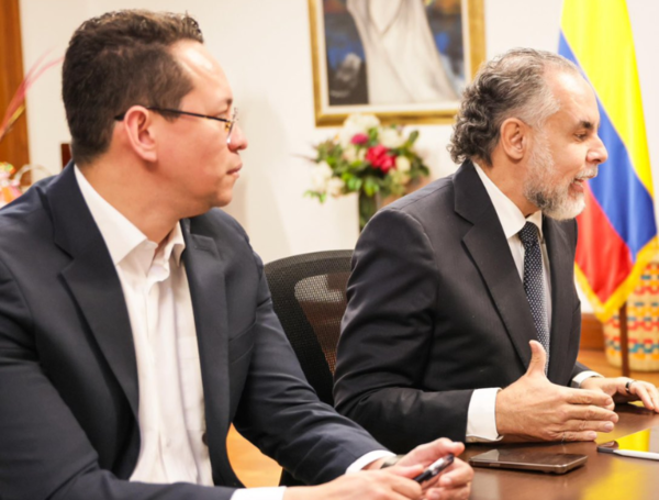 La vicepresidenta Francia Márquez y el ministro del Interior, Armando Benedetti.