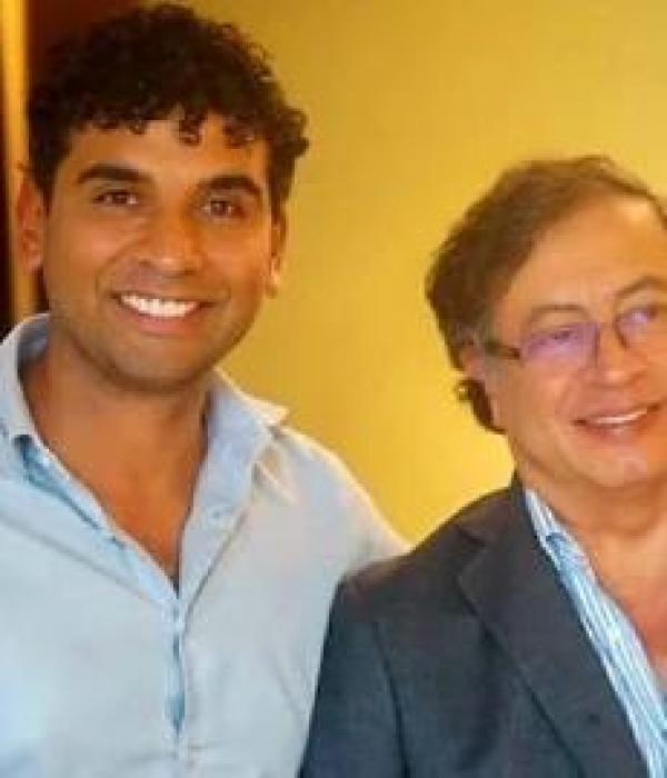 El representante David Racero junto al presidente Gustavo Petro.