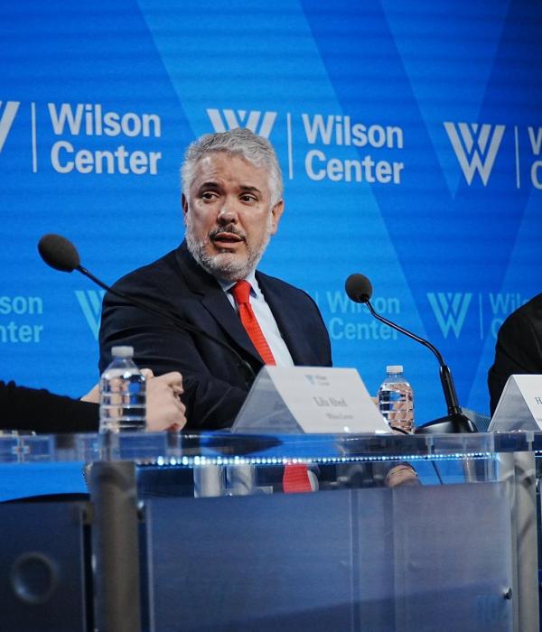 Iván Duque durante el panel 'A Latin America Agenda for a New White House and Congress'.