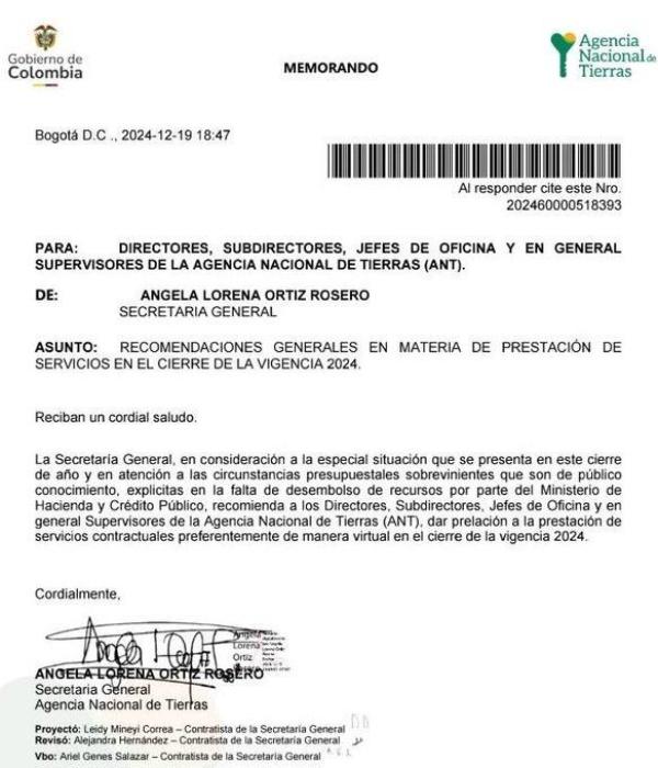 Dane y ANT denuncian falta de plata para pagar a contratistas.