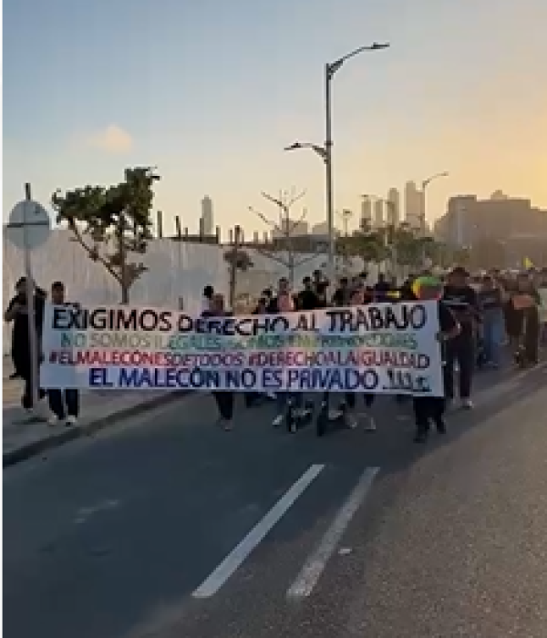 Protesta Malecón Barranquilla