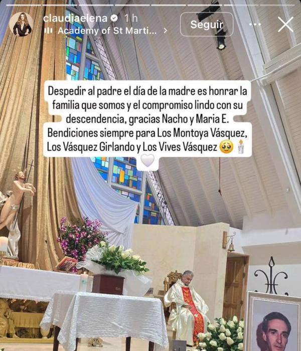 Claudia Elena despide a su padre.