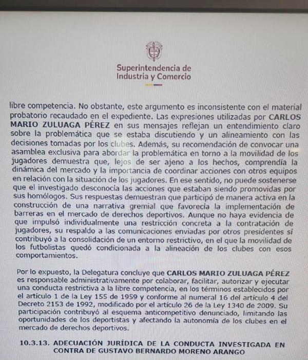 Documento de la SIC