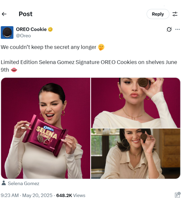 Oreo de Selena Gómez