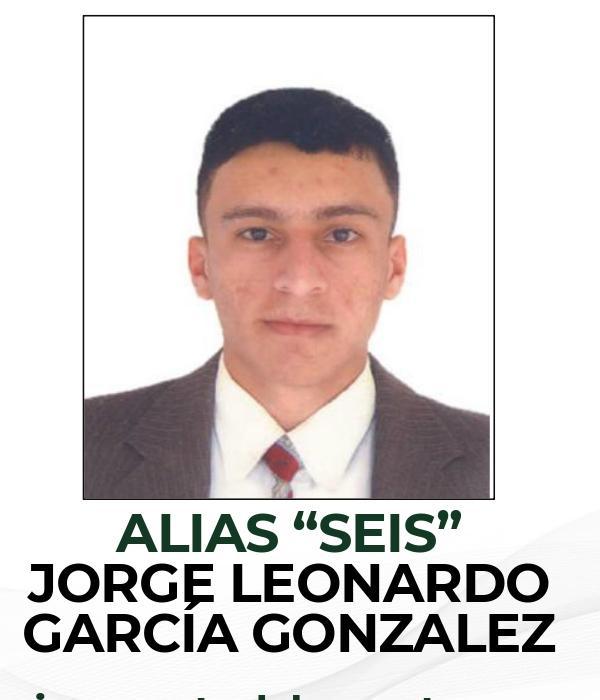 Jorge Leonardo García González es alias el Seis.