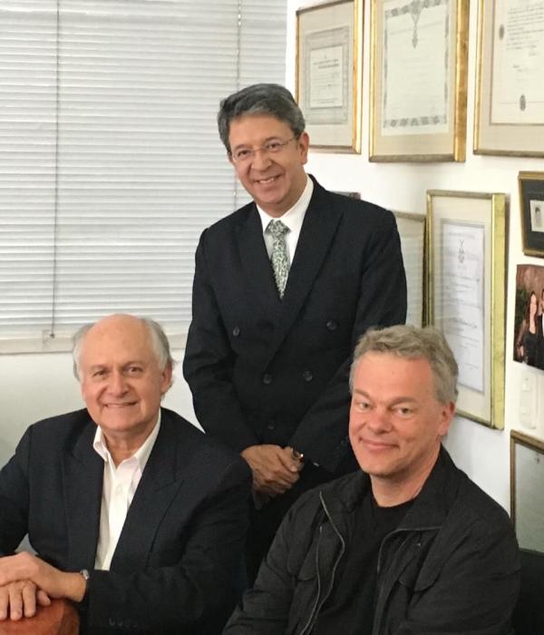 Manuel Elkin Patarroyo, Edvard Ingjald Moser, Premio Nobel de Medicina 2014 y Carlos Francisco Fernández.