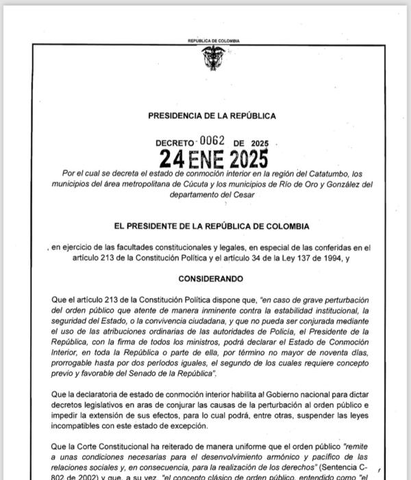 Decreto de conmoción interior