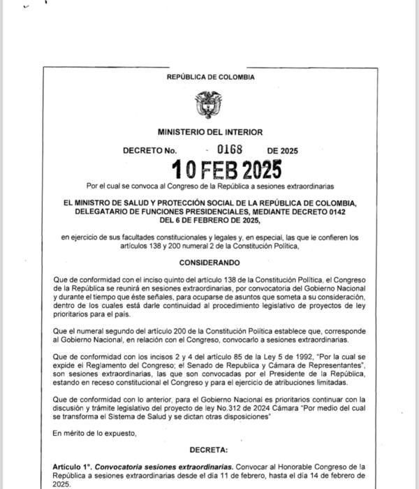 Este es el decreto que expidió el decreto para citar a extras.