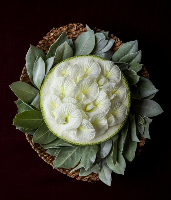 Sorbete de coco y flor de amor